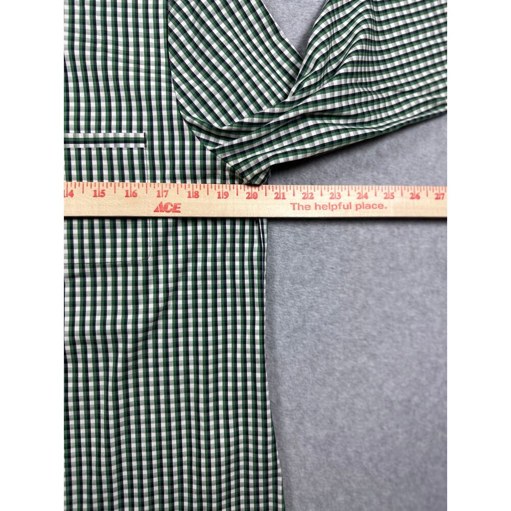 Lafayette 148 New York Button Up Shirt Women Medium Green Checked Long Sleeves - Picture 4 of 6